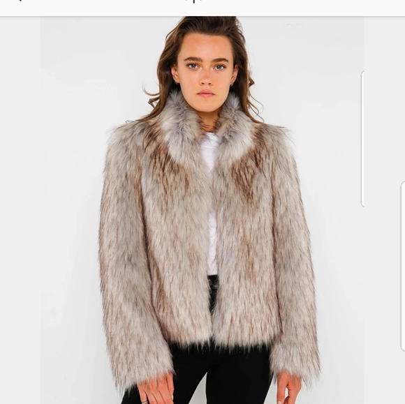 Unreal Fur Jackets & Blazers - Unreal Fur Fur Delish Jacket in Natural
